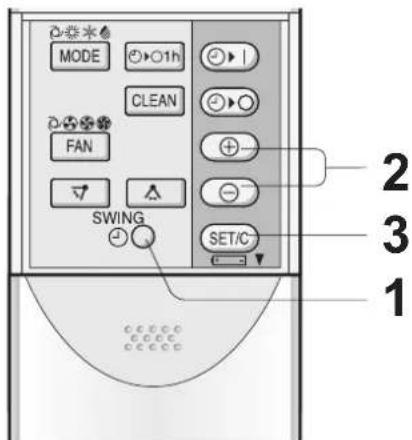 SHARP AYXP12HR - SET CURRENT CLOCK TIME - 1