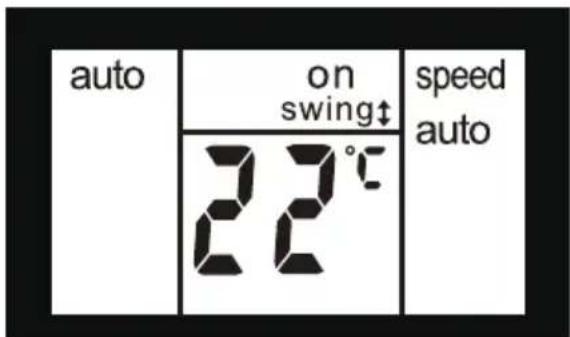 auto on swing↑ speed auto 22°C