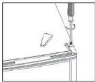 SABA CAV1196BK - Inverser le (:oté d'installation de la porte - 3