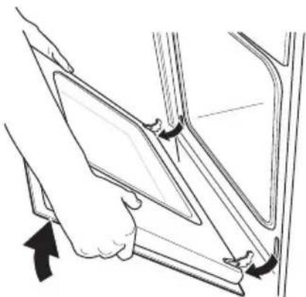 ELECTROLUX EKK603504 - Removing the oven door and the glass panel - 3