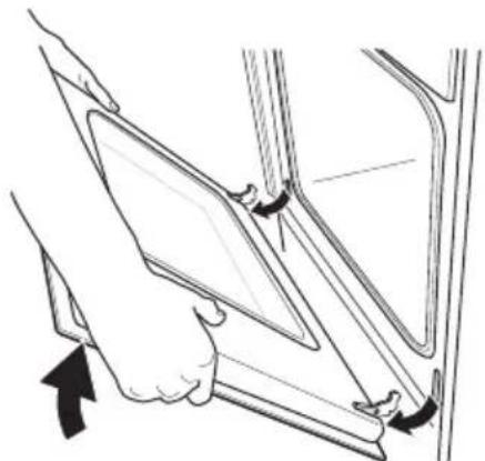 ELECTROLUX EKK603504 - Снятие дверцы духового шкафа и стеклянной панели - 3