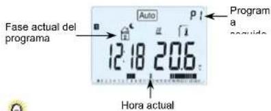 Fase actual del programa 12:18 206 Hora actual Auto Program a neguido