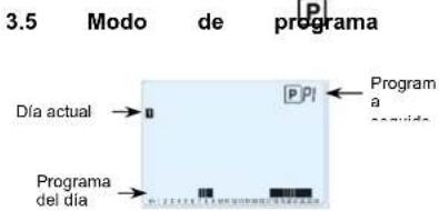 3.5 Modo de programa Día actual → Programa del día Programa a quevido