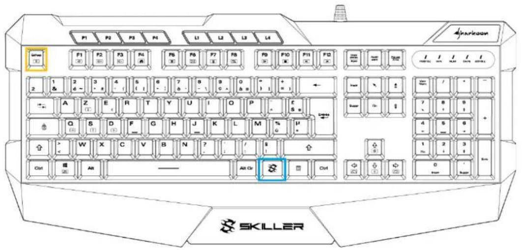 Sharkoon Skiller SGK4 - Touches d'éclairage - 1