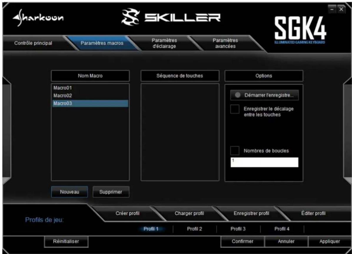 Sharkoon Skiller SGK4 - Paramètres macros - 1