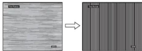 SONY SDMHS95D - Pulse los botones / hasta que las rayas horizontales Sean minimas. - 1
