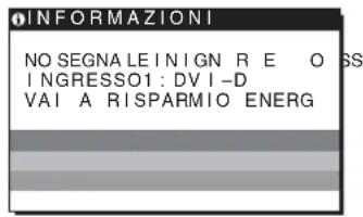 SONY SDMHS95D - Se sullo schermo appeare il messaggio NO SEGNALE IN INGRESSO - 1