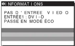 SONY SDM976A - Si I'indication PAS D'ENTREE VIDEO apparait sur I'ecran - 1