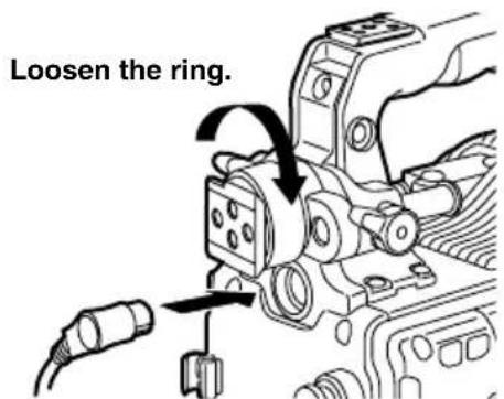 PANASONIC AJHVF21G - Mounting the Viewfinder - 1