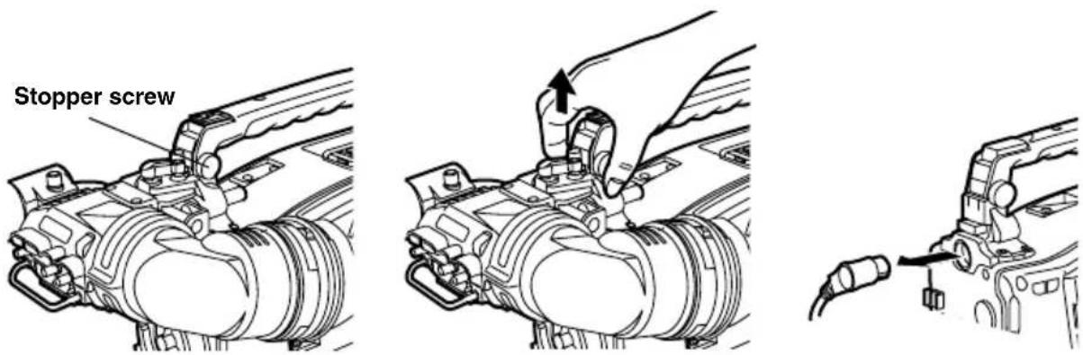 PANASONIC AJHVF21G - Detaching the Viewfinder - 1