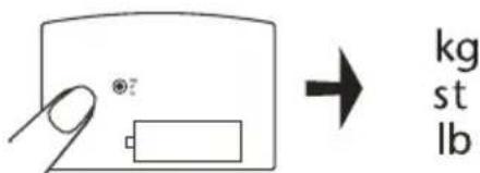 MEDISANA PSB - Modifica dell'unità di peso - 3