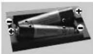 TELEFUNKEN 75TU6200 - Insertion des piles dans la telecommande - 1
