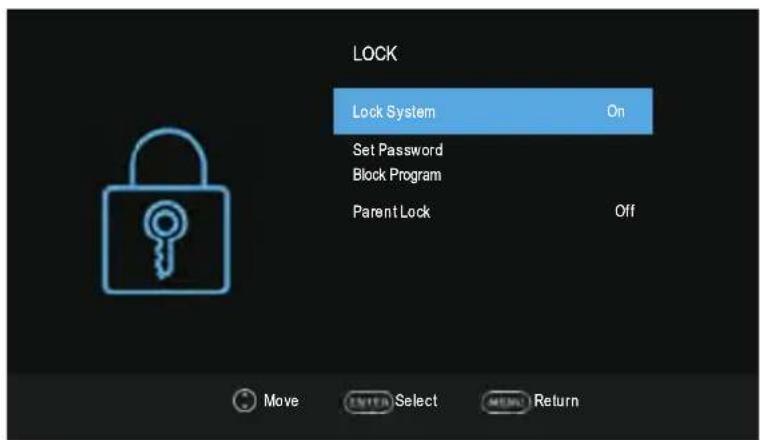 SABA LD40BC17S - Lock Menu - 1
