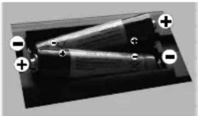 OK ODL 55651UTIB - Einlagen der Batterien in die Fernbedienung - 1