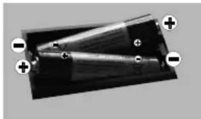 OK ODL 40651FTB - Inserting the Batteries into the Remote - 1