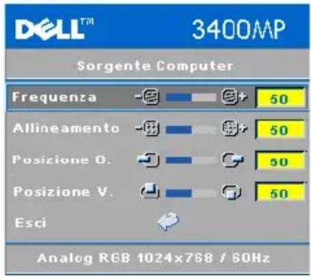 DELL 3400MP - Menu Sorgente Computer - 1