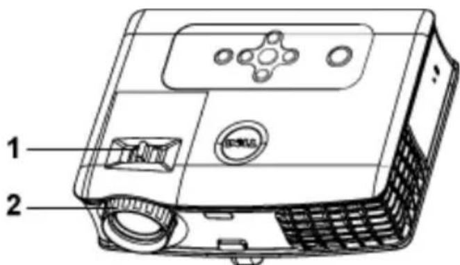 DELL 3400MP - Púθμiση τούμ και της εστίασης τοῦ προβολέα - 2