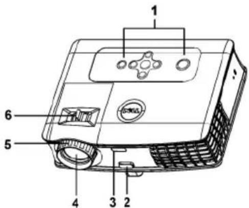 DELL 3400MP - Acerca do seu projector - 1