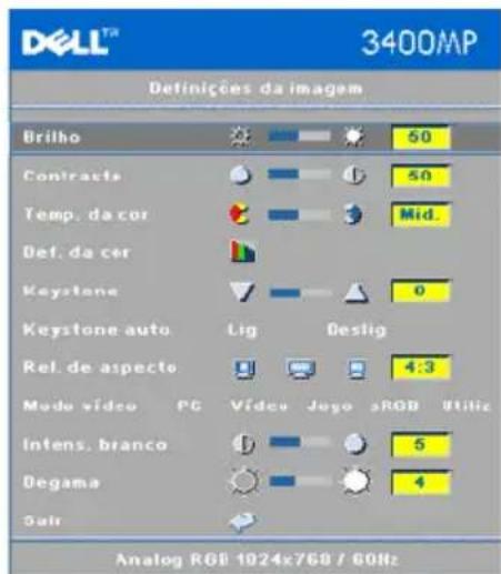 DELL 3400MP - Definições da imagem - 2