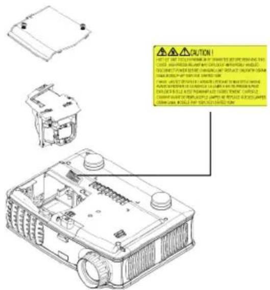 DELL 3400MP - Changing the Lamp - 4