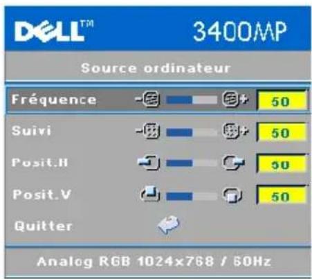 DELL 3400MP - Menu source de l'ordinateur - 2