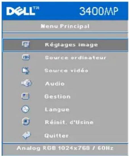 DELL 3400MP - Paramètres de l'image - 1