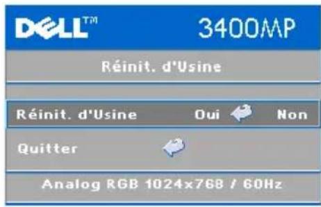 DELL 3400MP - Menu Réinit. d'Usine - 1