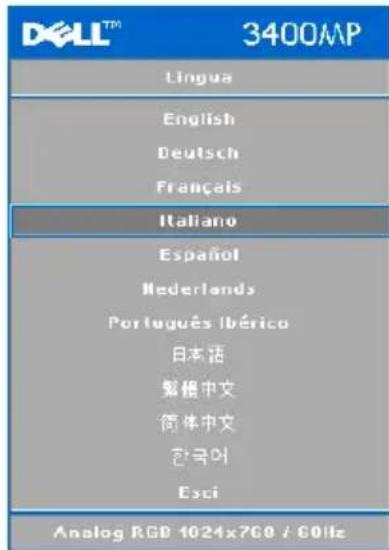 DELL 3400MP - Menu Lingua - 1