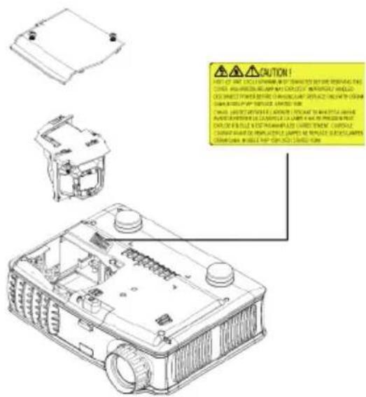 DELL 3400MP - Substituição da lâmpada - 4