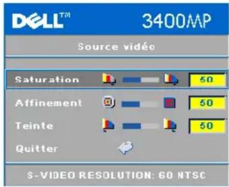 DELL 3400MP - Menu de source video - 2