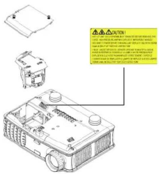 DELL 3400MP - Sostituzione della lampadina - 4