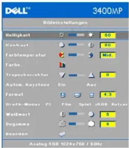 DELL 3400MP - IBildeinstellungen - 2