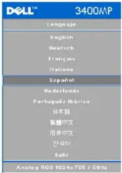 DELL 3400MP - Menu Lenguaje - 1
