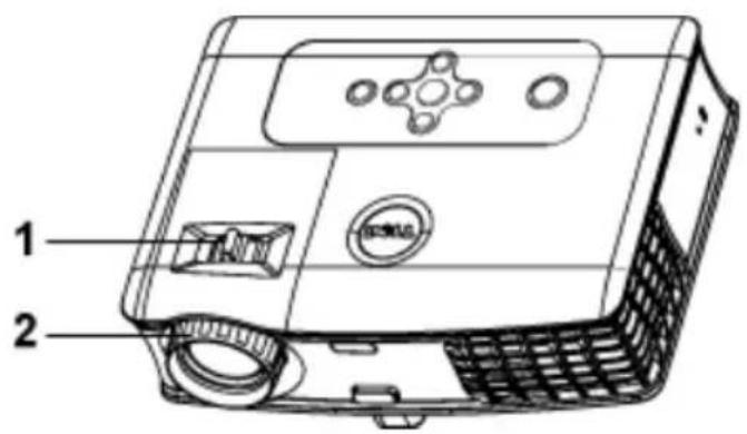 DELL 3400MP - Ajustar o zoom e o foco do projector - 2