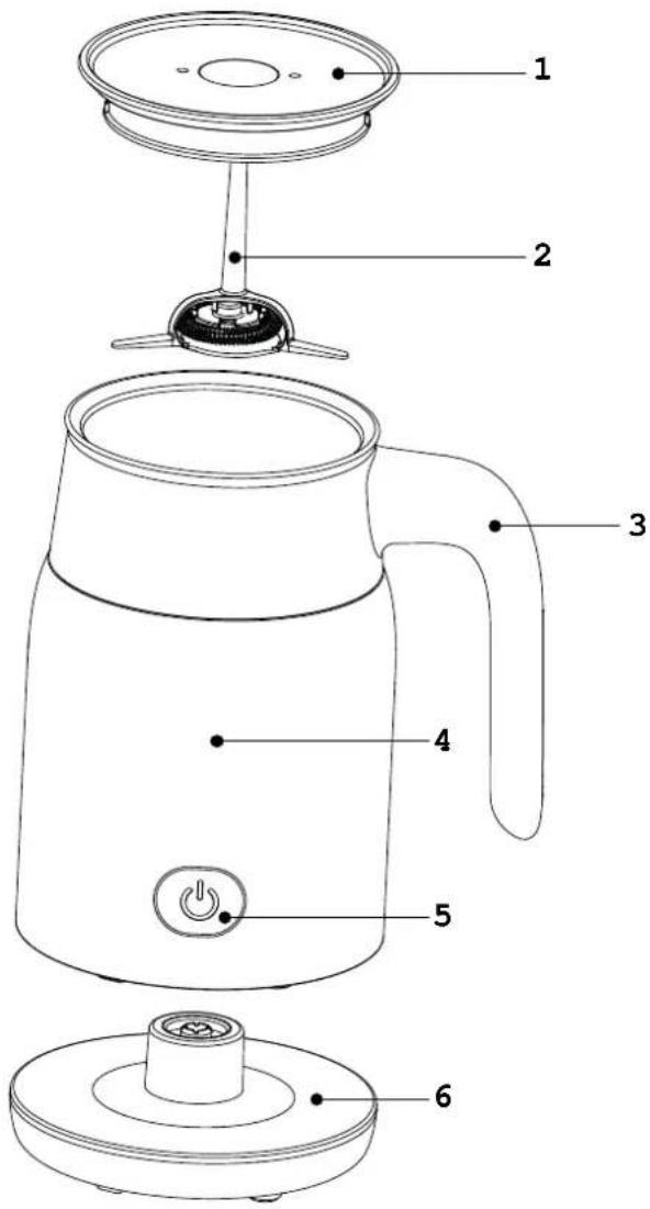Caffitaly F03MK - Description du mousseur à lait - 1