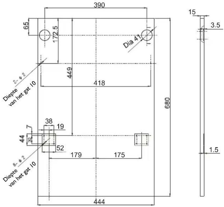 IGNIS ADL 4561 A+ - Afmetingen en installatie houten sierpaneel - 1