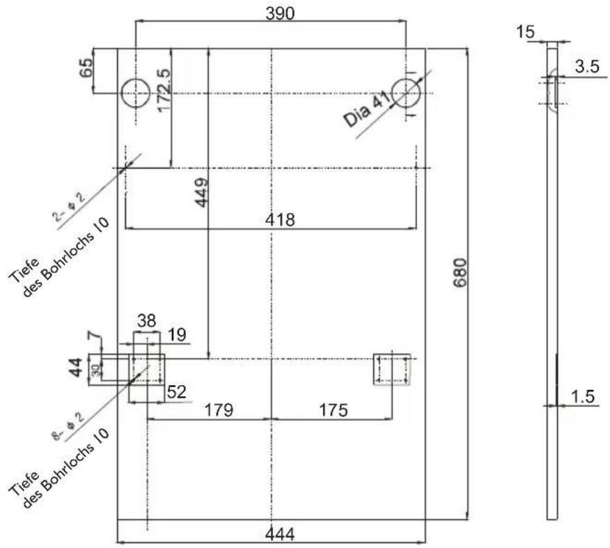 IGNIS ADL 4561 A+ - Ausmaße und Montage der Frontverkleidung aus Holz - 1