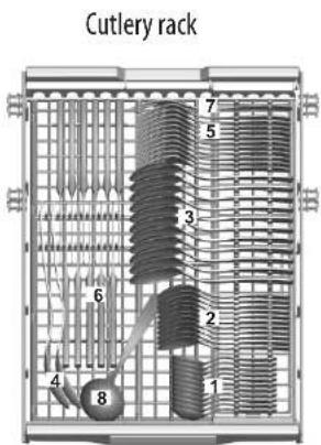 SABA LVSLS11C45GZ17IX - Loading the cutlery rack - 1