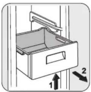 ZANUSSI ZRB934PW - Retrait des paniers de congélation du congélateur - 1