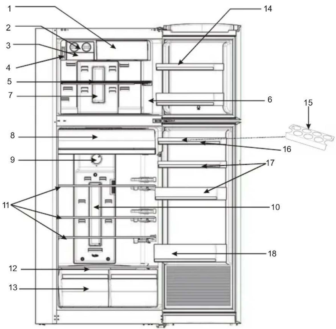 ELECTROLUX EJF4342AOX - BÖLÜM-7. BUZDOLABI PARÇALARI VE BÖLÜMLERİ - 1