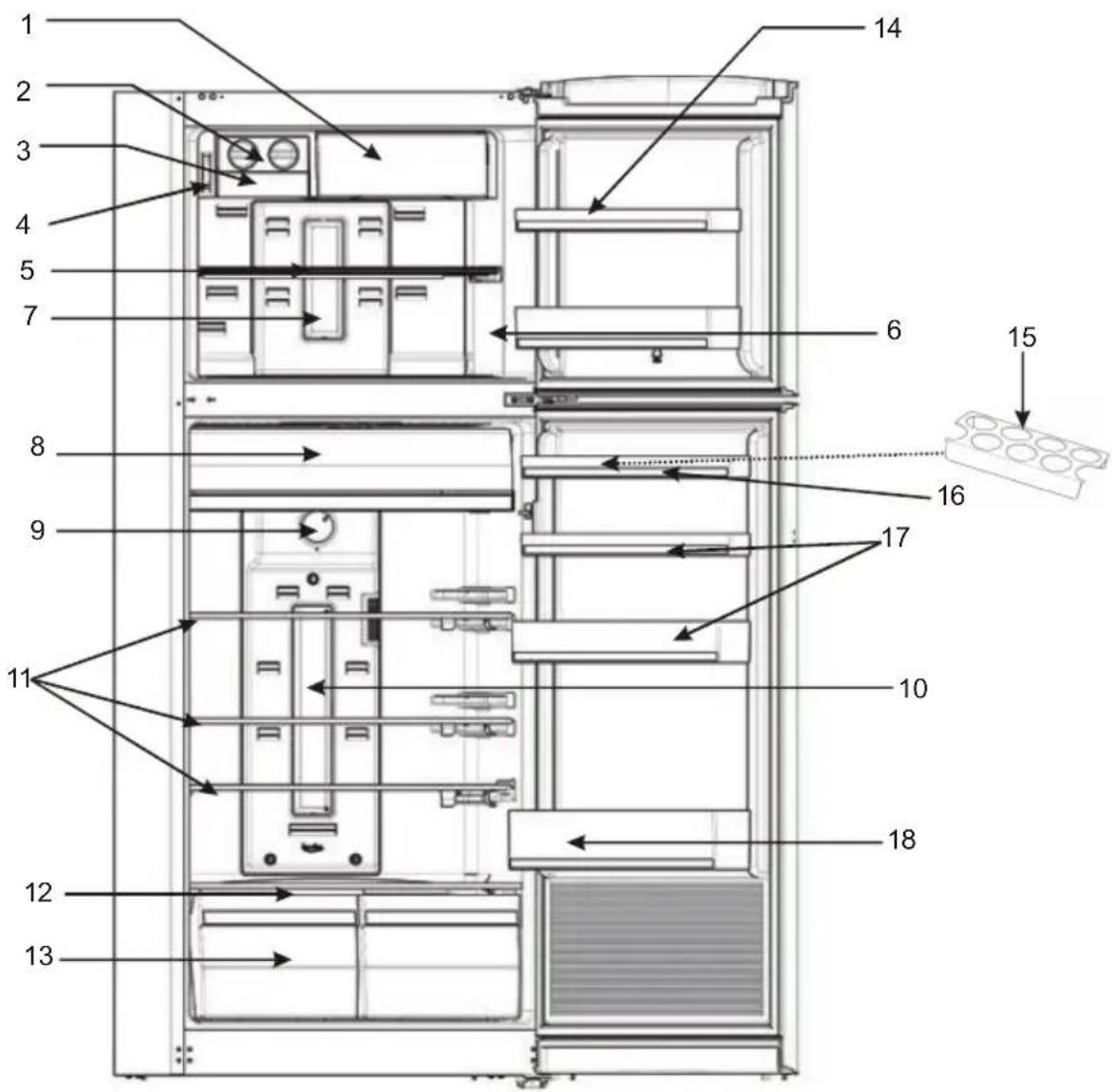 ELECTROLUX EJF4342AOX - PARTE-7. PARTES DEL APARATO Y COMPARTIMENTOS - 1