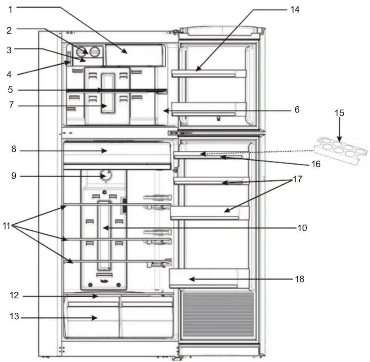 ELECTROLUX EJF4842AOX - BÖLÜM-7. BUZDOLABI PARÇALARI VE BÖLÜMLERİ - 1