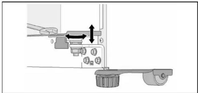 BOSCH KAI90VI20G - Wenn das Gerät exakt ausgerichtet ist, aber eine Gerätetur tiefer stehen: - 2