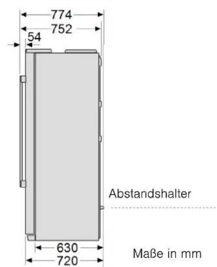BOSCH KAI90VI20G - Aufstellmaße - 2
