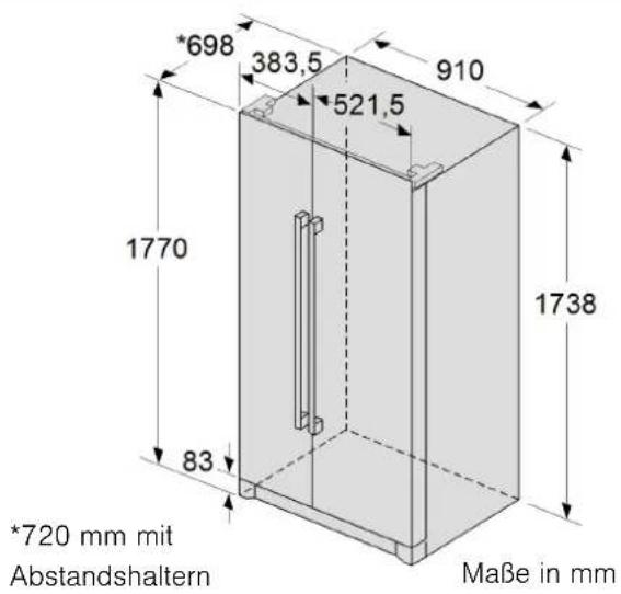 BOSCH KAI90VI20G - Aufstellmaße - 1
