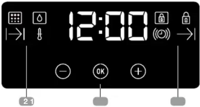 TEKA HSC 644 C - Description de l'horloge électronique - 1