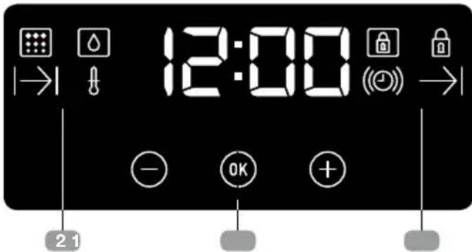 TEKA HSC 644 C - Descripción del reloj electrónico - 1