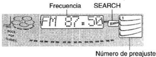 AIWA ZL31 - Pulse repetidamente TUNER PRESET para seleccionar el modo de sintonización manual. - 1