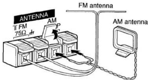 AIWA ZL31 - Connect the supplied antennas. - 1
