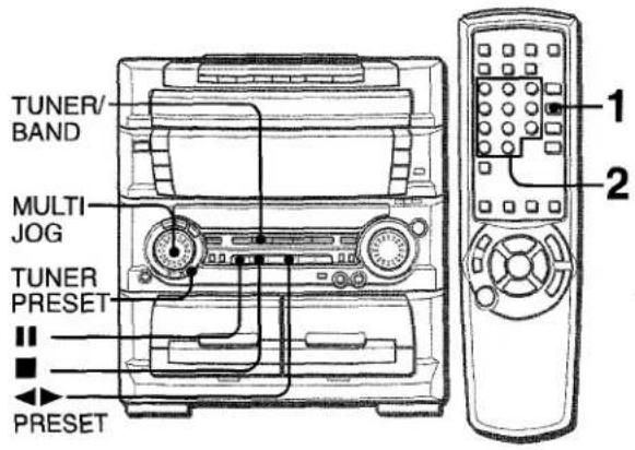 AIWA ZL70 - SINTONIZACION MEDIANTE NUMERO DE PREAJUSTE - 1